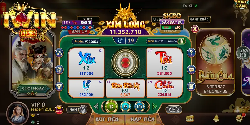 Trải Nghiệm Tài Xỉu Kim Long iWin Ngay Hôm Nay 4 Tài Xỉu Kim Long iWin